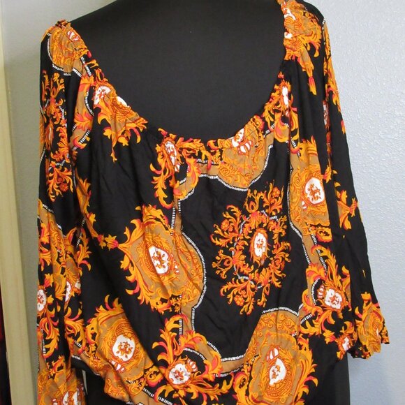 Barocco Patterned Off Shoulder Top - Picture 9 of 9